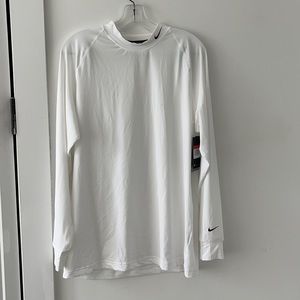 Nike Dry Fit White Longsleeve Large Shirt